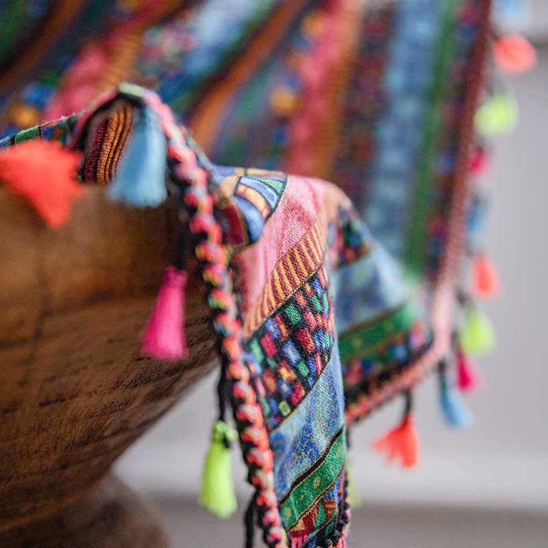Vibrant Beaded Sheer Window Curtains