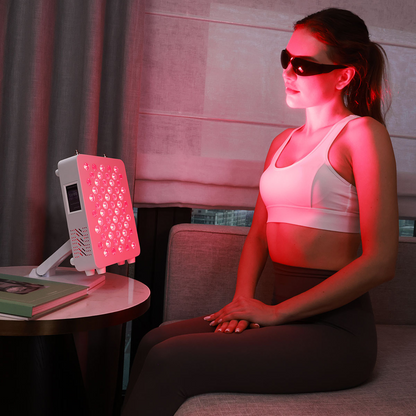 Compact LED Red Light Therapy Lamp with Dimmer