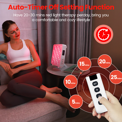 Compact Red Light Therapy Desk Lamp With Dimmer
