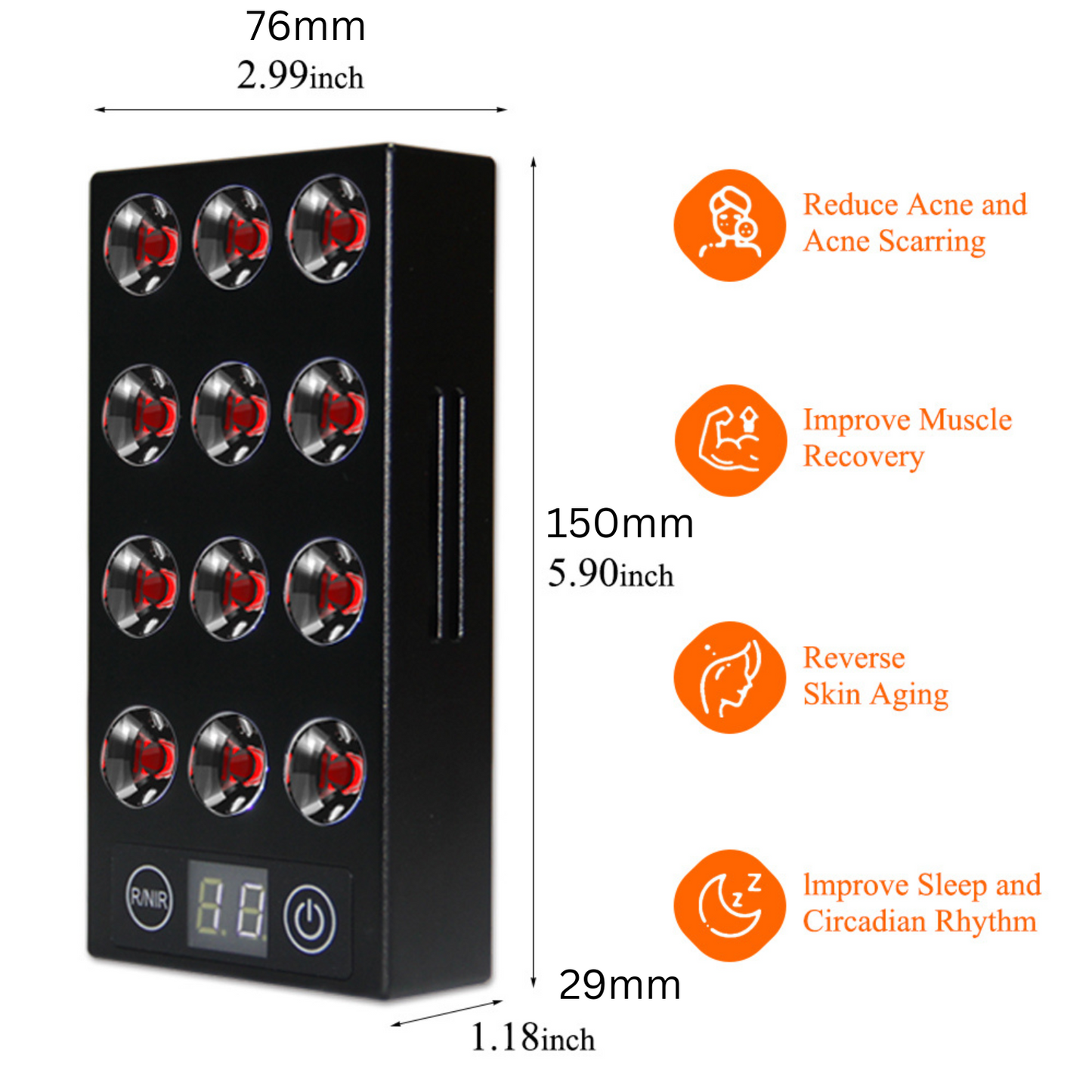 Compact LED Red Light Therapy Panel for Home Use
