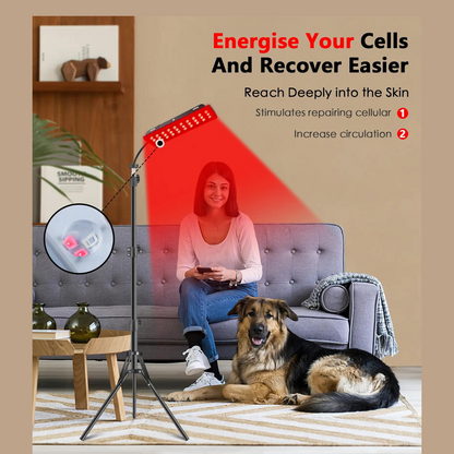 Compact LED Floor Lamp with Red Light Therapy