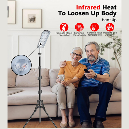Compact LED Floor Lamp with Red Light Therapy