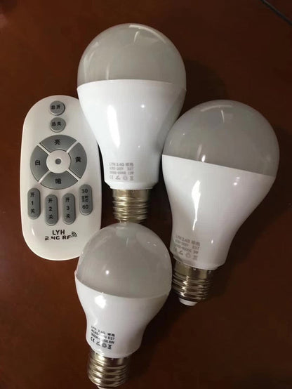 Smart Home LED Light Bulb Set - Dimmable Remote Control