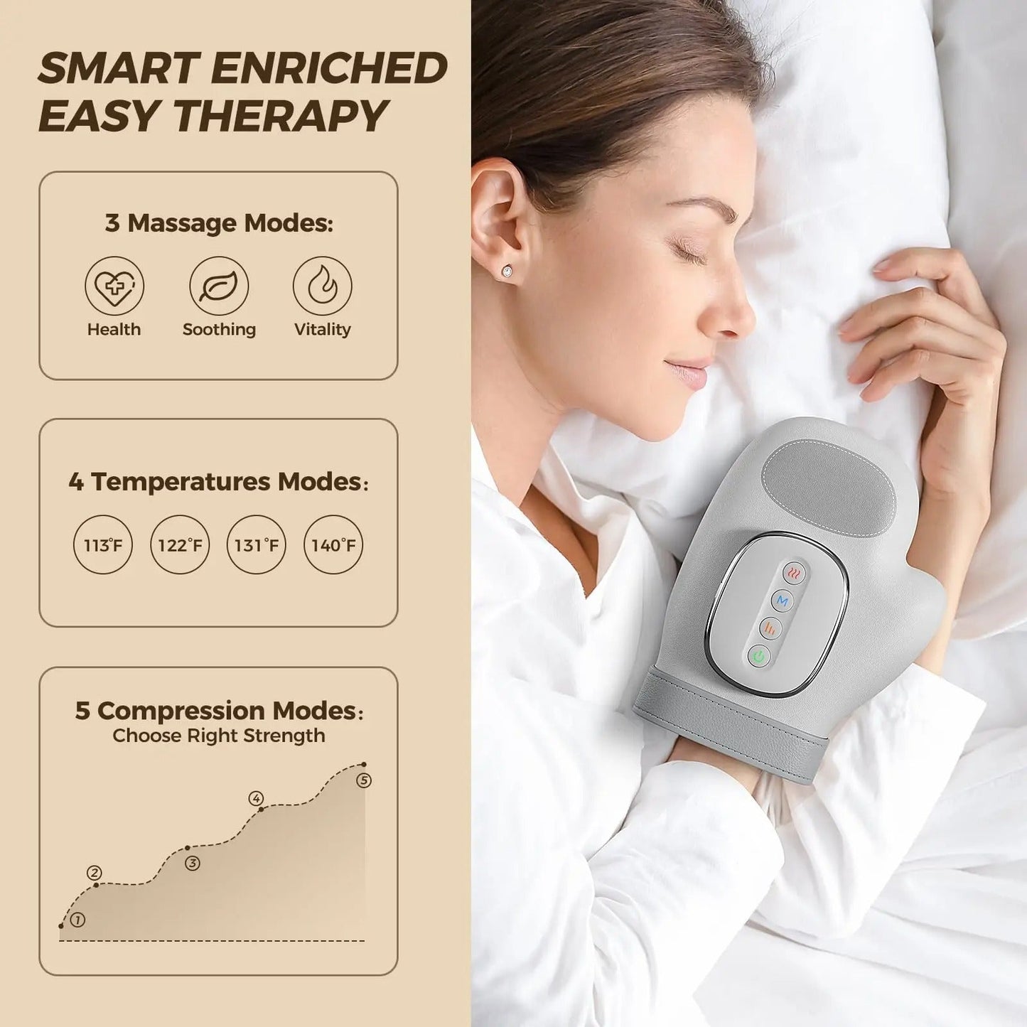 Relaxing Hand Massager With Heat Therapy Wrap