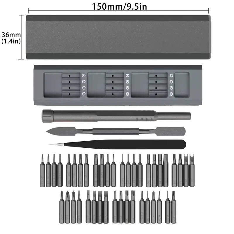 Compact 46-in-1 Multi-Tool Screwdriver Set with Easy Release