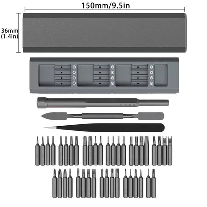Compact 46-in-1 Multi-Tool Screwdriver Set with Easy Release
