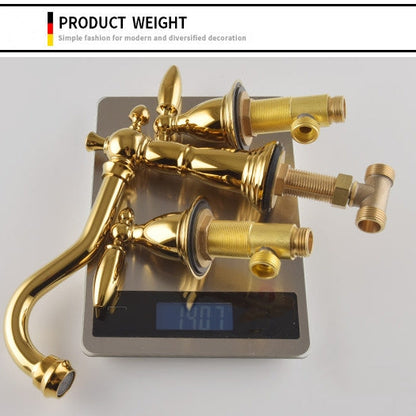 Classic Brass Two Handle Bath Faucet for 3 Hole Sink