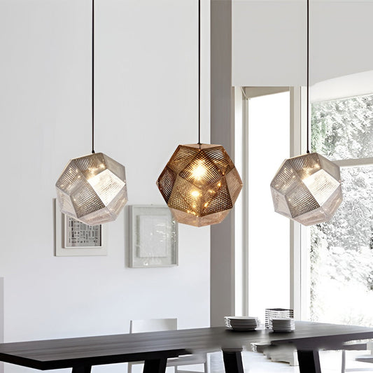 Modern Round Metal Pendant Light Fixture - Lusomart