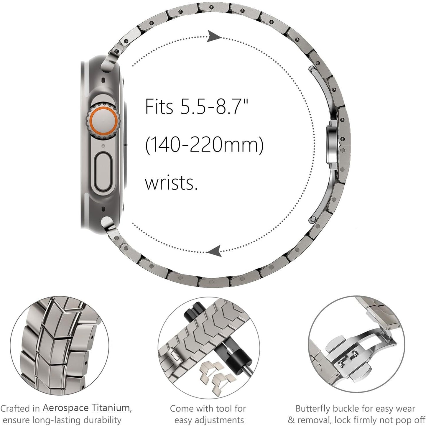 Durable Metal Guard Band for Apple Watch