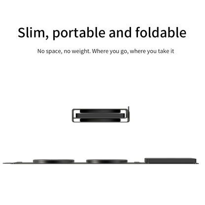 Portable 3-in-1 Fabric Organizer and Qi Charger