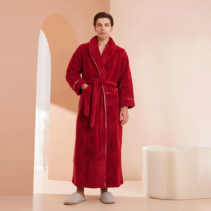 Soft Plush Winter Robe with Adjustable Belt