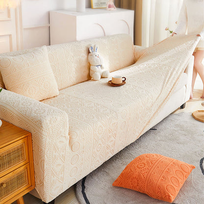 Comfortable Fit Jacquard Sofa Slipcover Protector