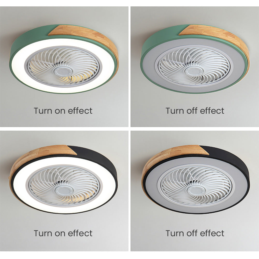 Rustic Wood Ceiling Fan with Efficient LED Lighting
