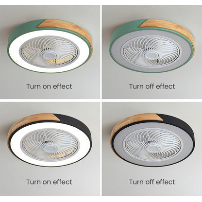 Rustic Wood Ceiling Fan with Efficient LED Lighting