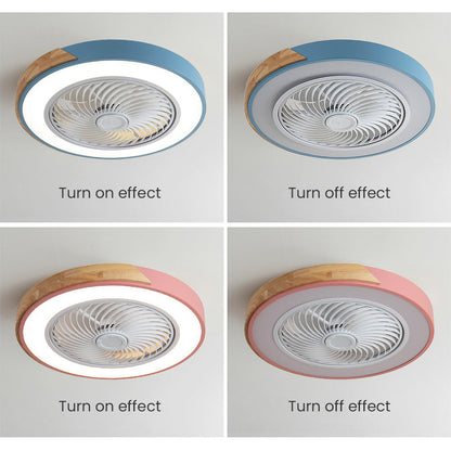 Rustic Wood Ceiling Fan with Efficient LED Lighting