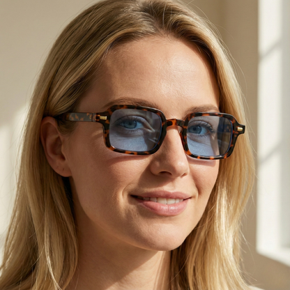 Trendy Men's Polarized Shades With Tinted Lenses