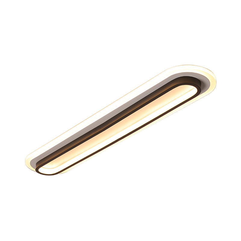 Sleek LED Ceiling Fixture in Black or White Finish