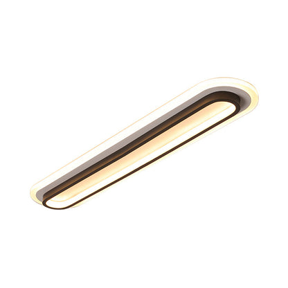 Sleek LED Ceiling Fixture in Black or White Finish