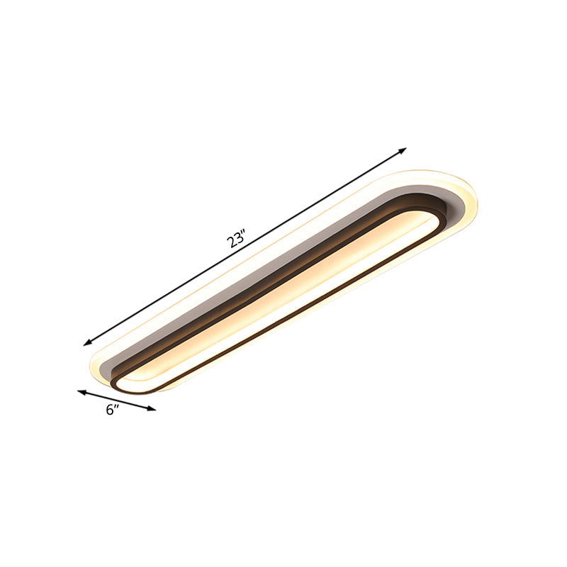 Sleek LED Ceiling Fixture in Black or White Finish - Lusomart