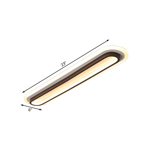 Sleek LED Ceiling Fixture in Black or White Finish - Lusomart