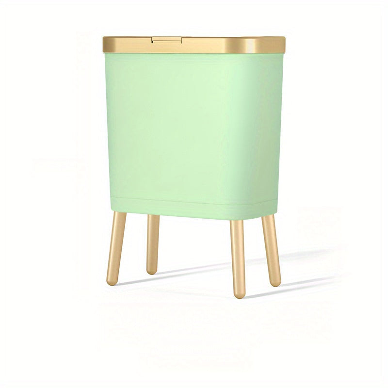 Large 15L Slim Kitchen Trash Can with Non Slip Base