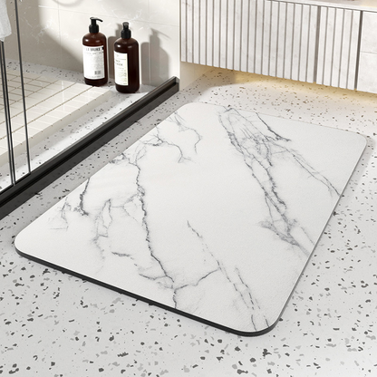 Absorbent Bathroom Rug Non Slip Marble Stone Mat