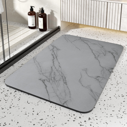 Absorbent Bathroom Rug Non Slip Marble Stone Mat