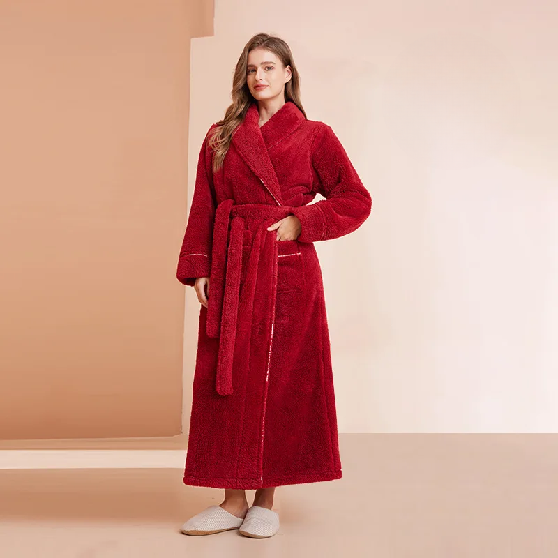 Soft Plush Winter Robe with Adjustable Belt