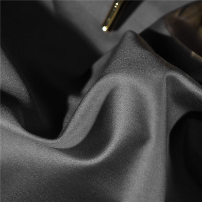 Luxurious Grey Cotton Embroidered Bed Sheet Set