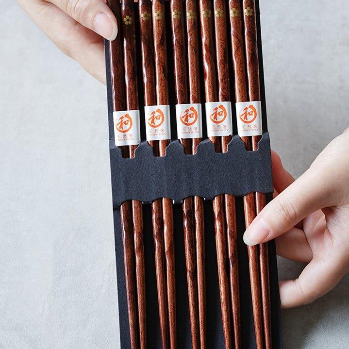 Traditional Japanese Wooden Chopstick Set
