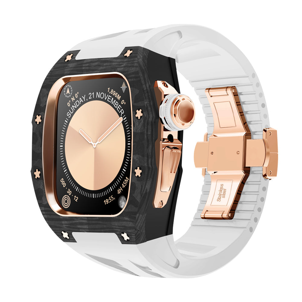 Premium Carbon Fiber Watch Upgrade Kit with Metal Trim