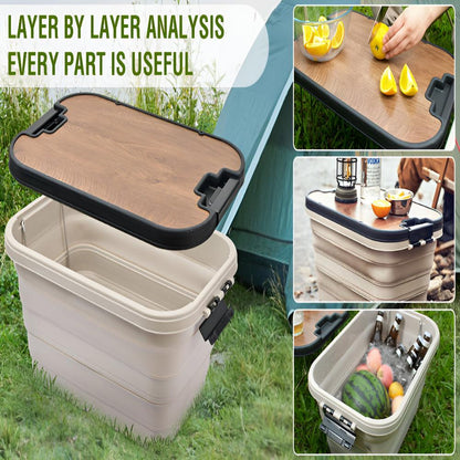 Portable Folding Storage Box for Camping Supplies