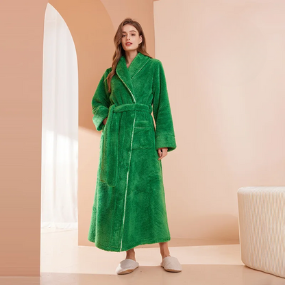 Soft Plush Winter Robe with Adjustable Belt