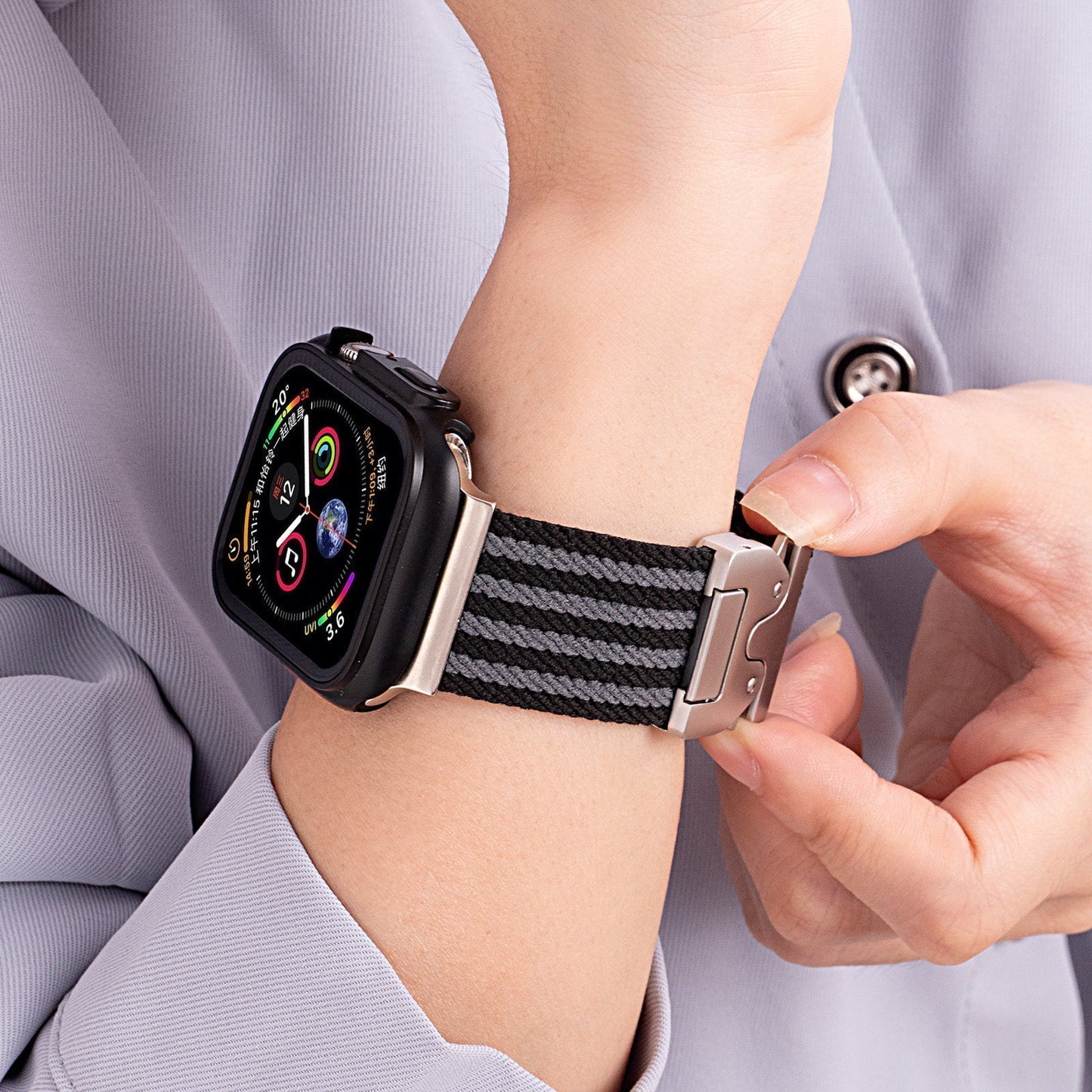 Stylish Woven Nylon Strap for Apple Watch