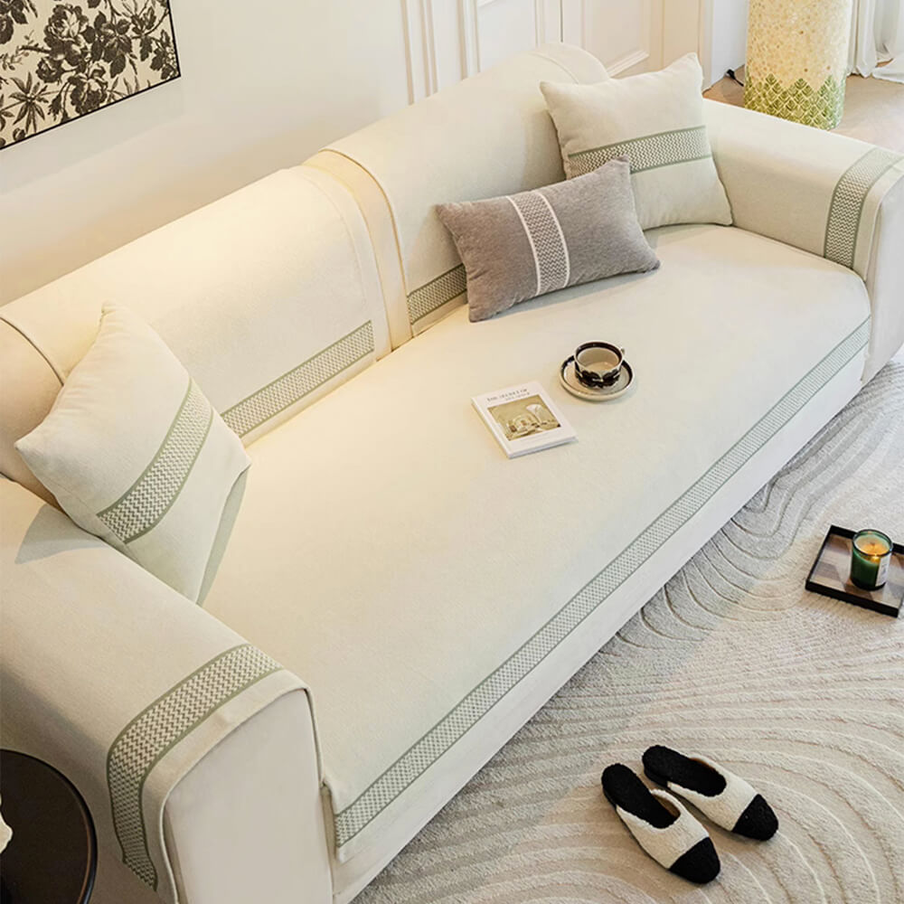 Soft Plush Fleece Sofa Protector Slipcover