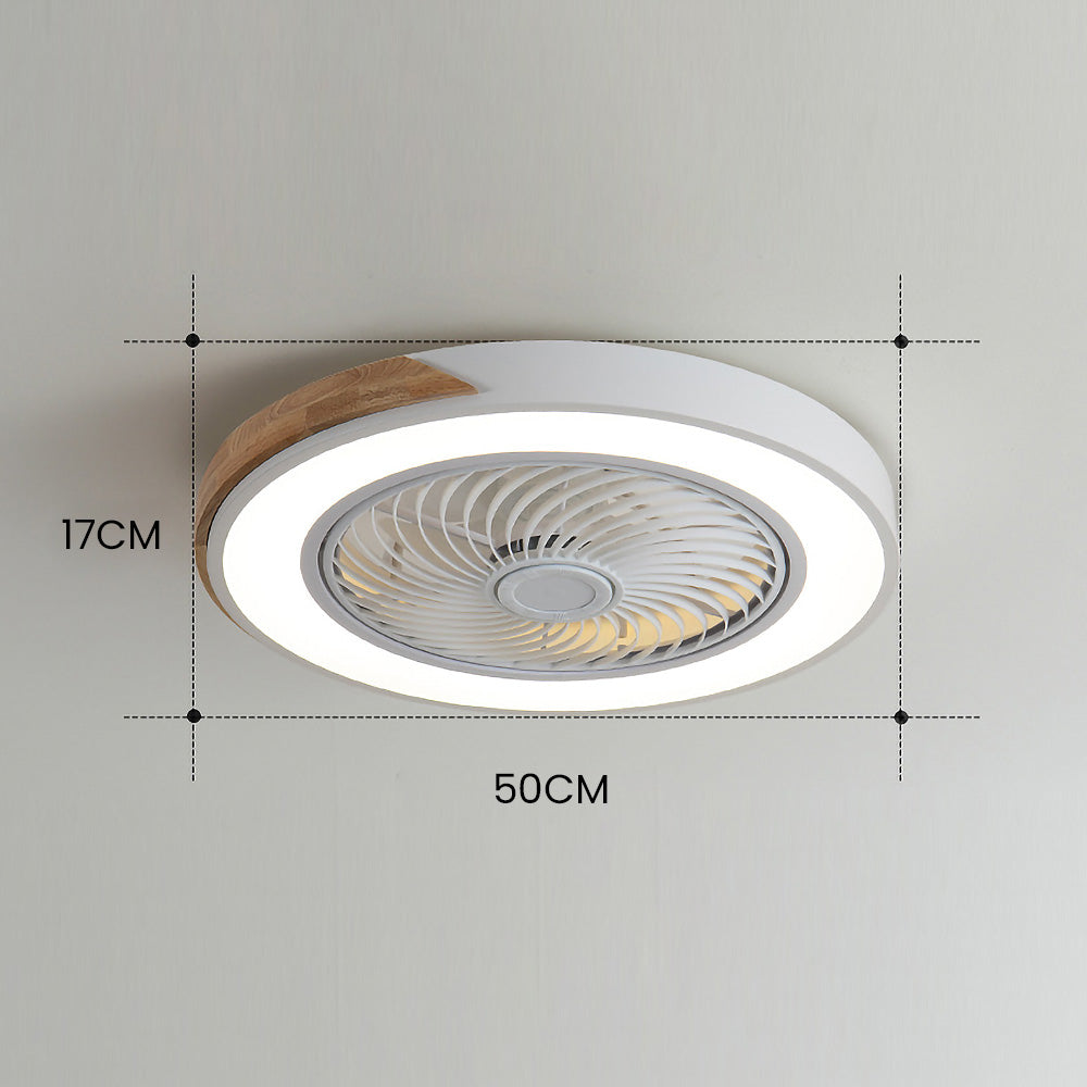 Rustic Wood Ceiling Fan with Efficient LED Lighting