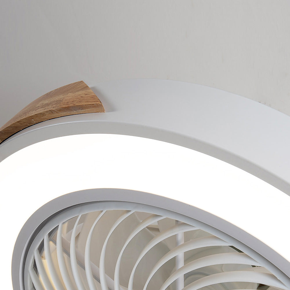 Rustic Wood Ceiling Fan with Efficient LED Lighting