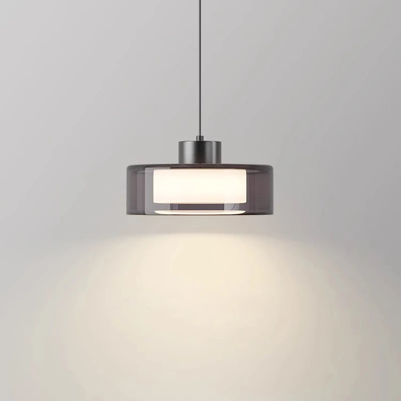 Sleek Clear Glass Hanging Lamp