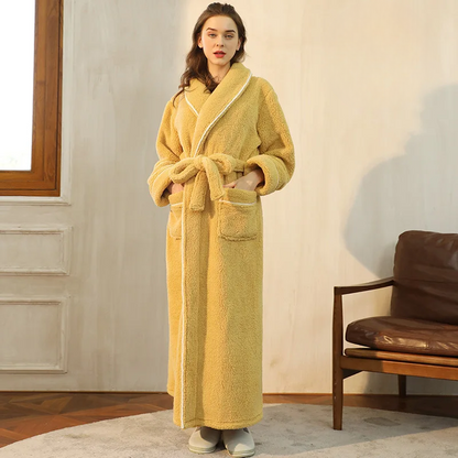 Soft Plush Winter Robe with Adjustable Belt