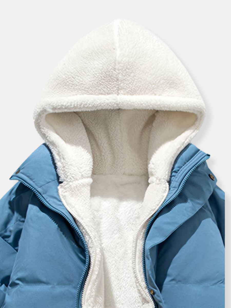 Warm Women's Down Filled Hooded Puffer Jacket