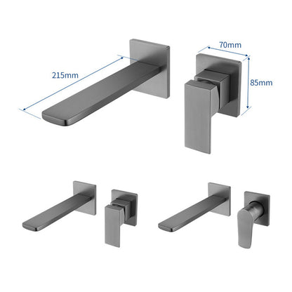 Hidden Wall Mount Single Handle Modern Faucet