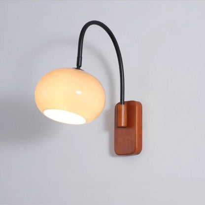 Stylish Orange Glass Adjustable Wall Lamp