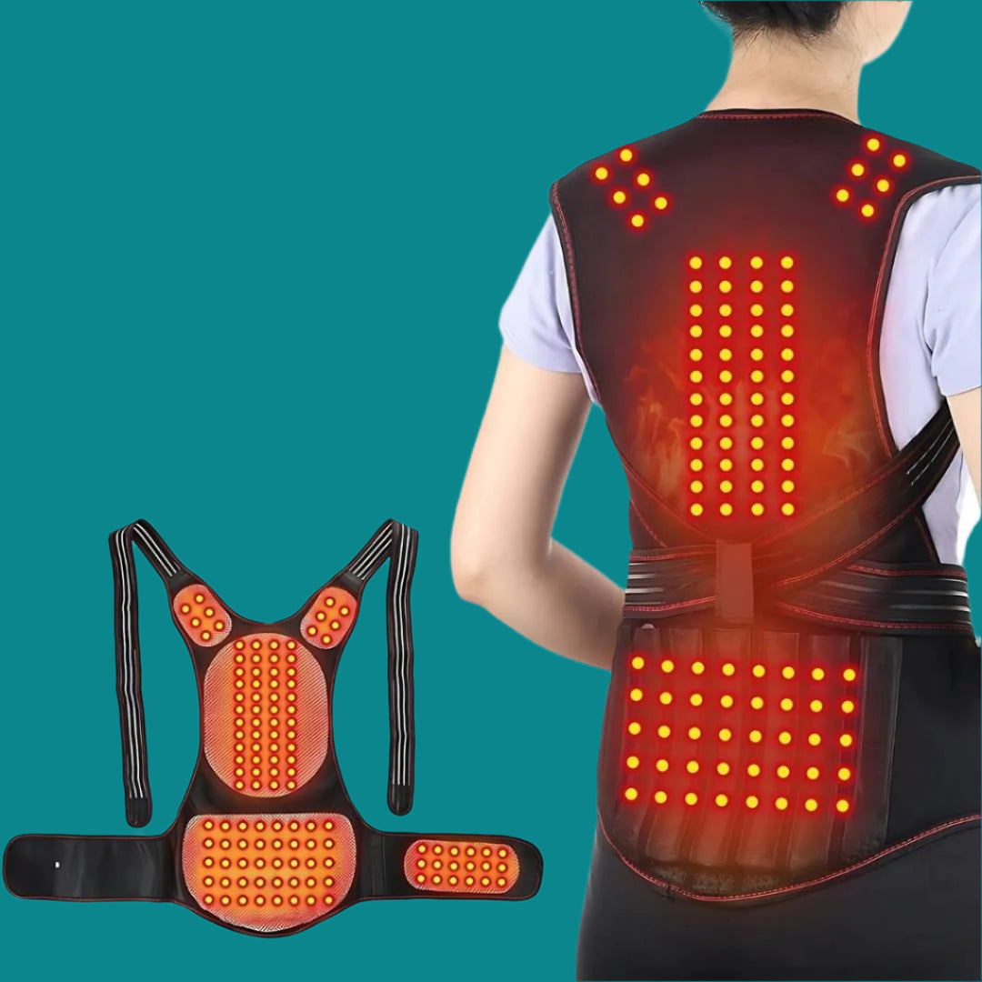 Comfortable Adjustable Back Support With Heat Therapy