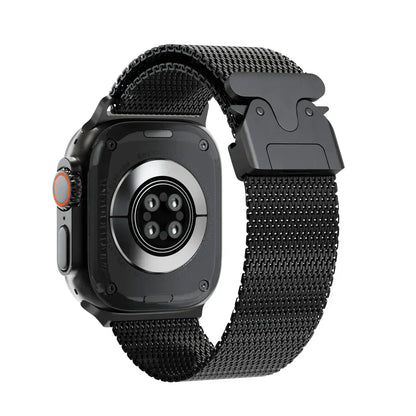 Strong Metal Loop Strap For Apple Watch With Secure Buckle