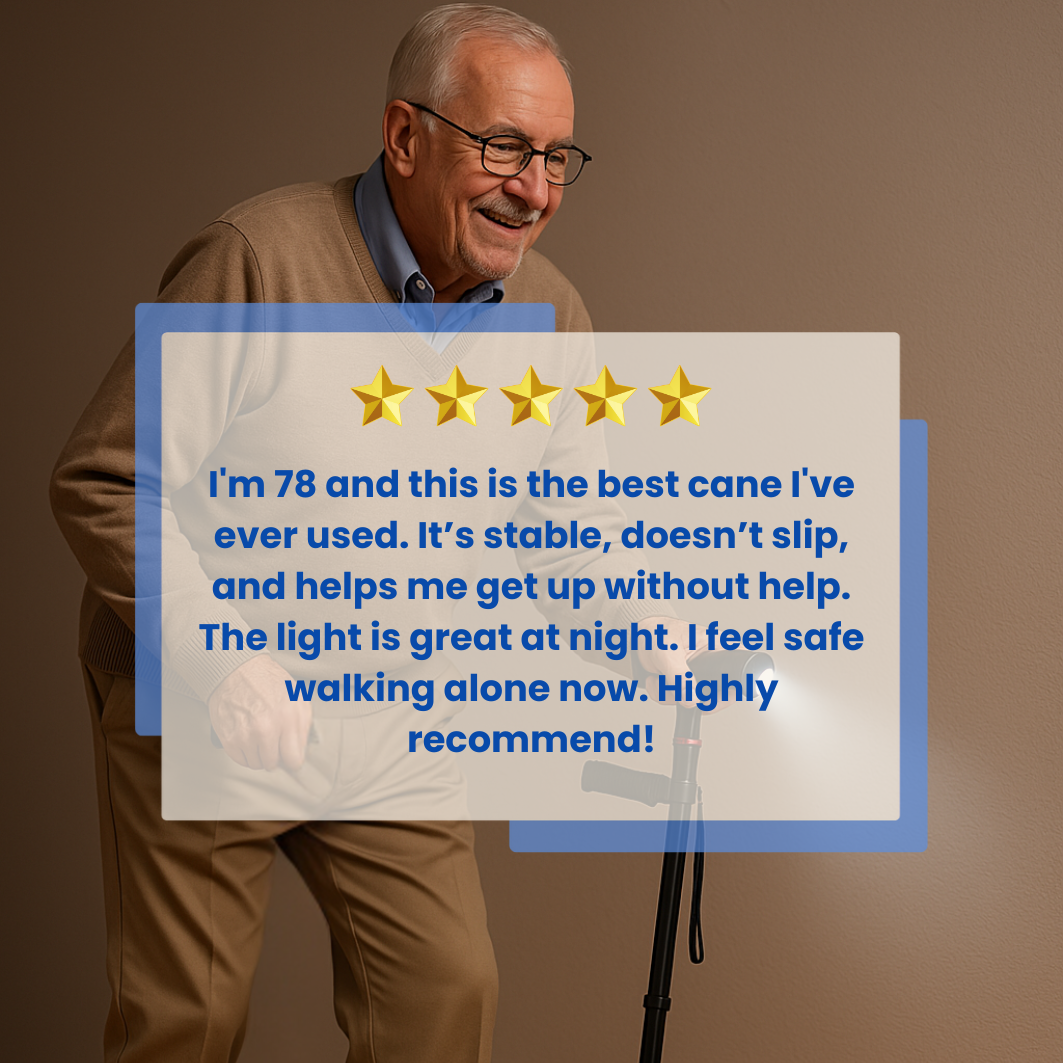 Comfort Grip Walking Cane | Lightweight Senior Support