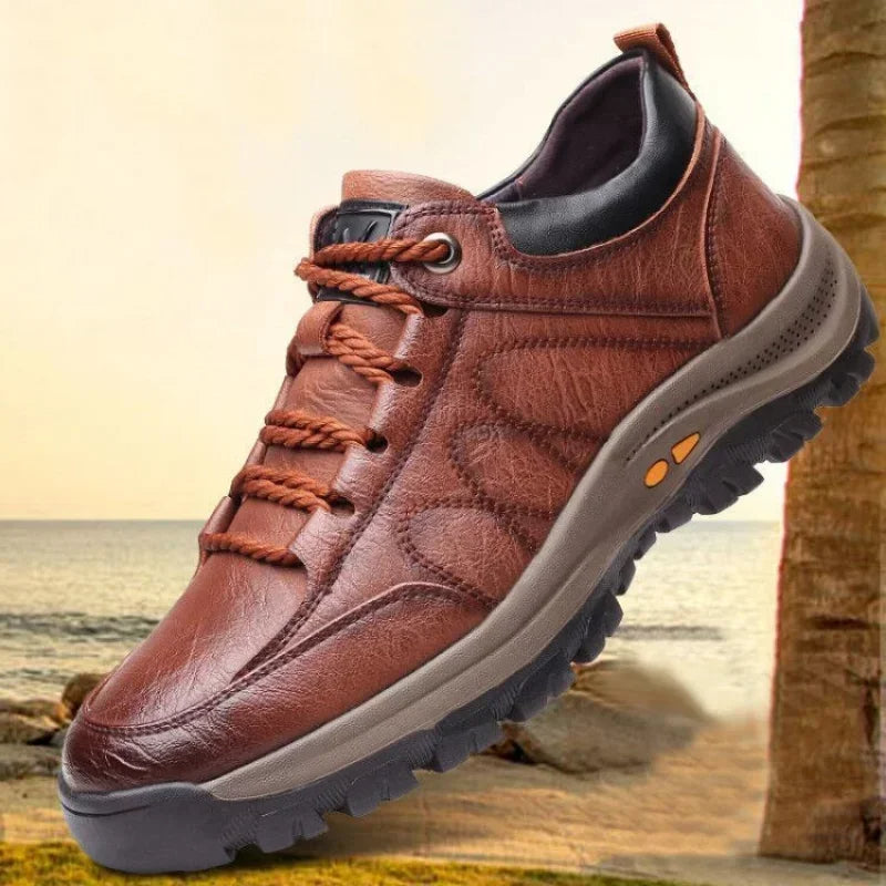 Comfortable Men's Walking Shoes with Arch Support and Grip
