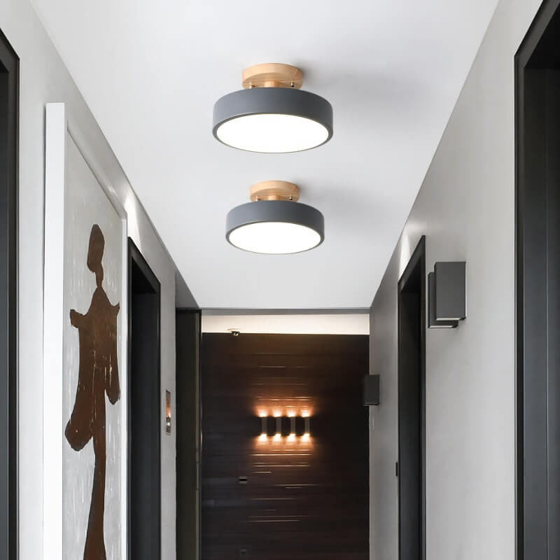 Natural Wood LED Ceiling Light Fixture