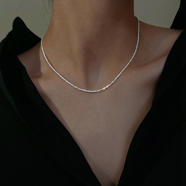 Elegant Silver Necklace With Simple Star Pendant