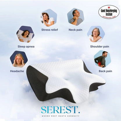 Contour Supportive Foam Neck Pillow for Back Pain Relief