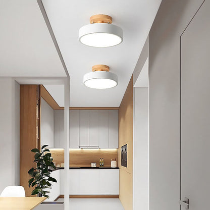 Natural Wood LED Ceiling Light Fixture